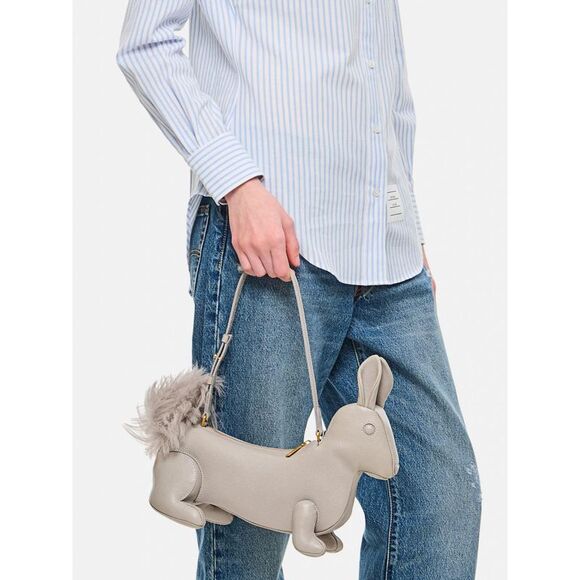 Thom Browne Shoulder Bag Woman Grey - Picture 2 of 4